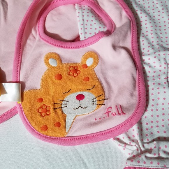 Gymboree Jungle Parade NWT Blanket, Bib, 0-3 month Romper & 0-6 hat. - Picture 7 of 7